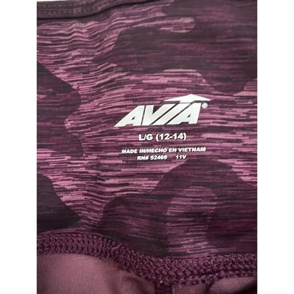 Avia Womens Core Performance Purple Camo Leggings Large 12-14 Excellent - Picture 3 of 6